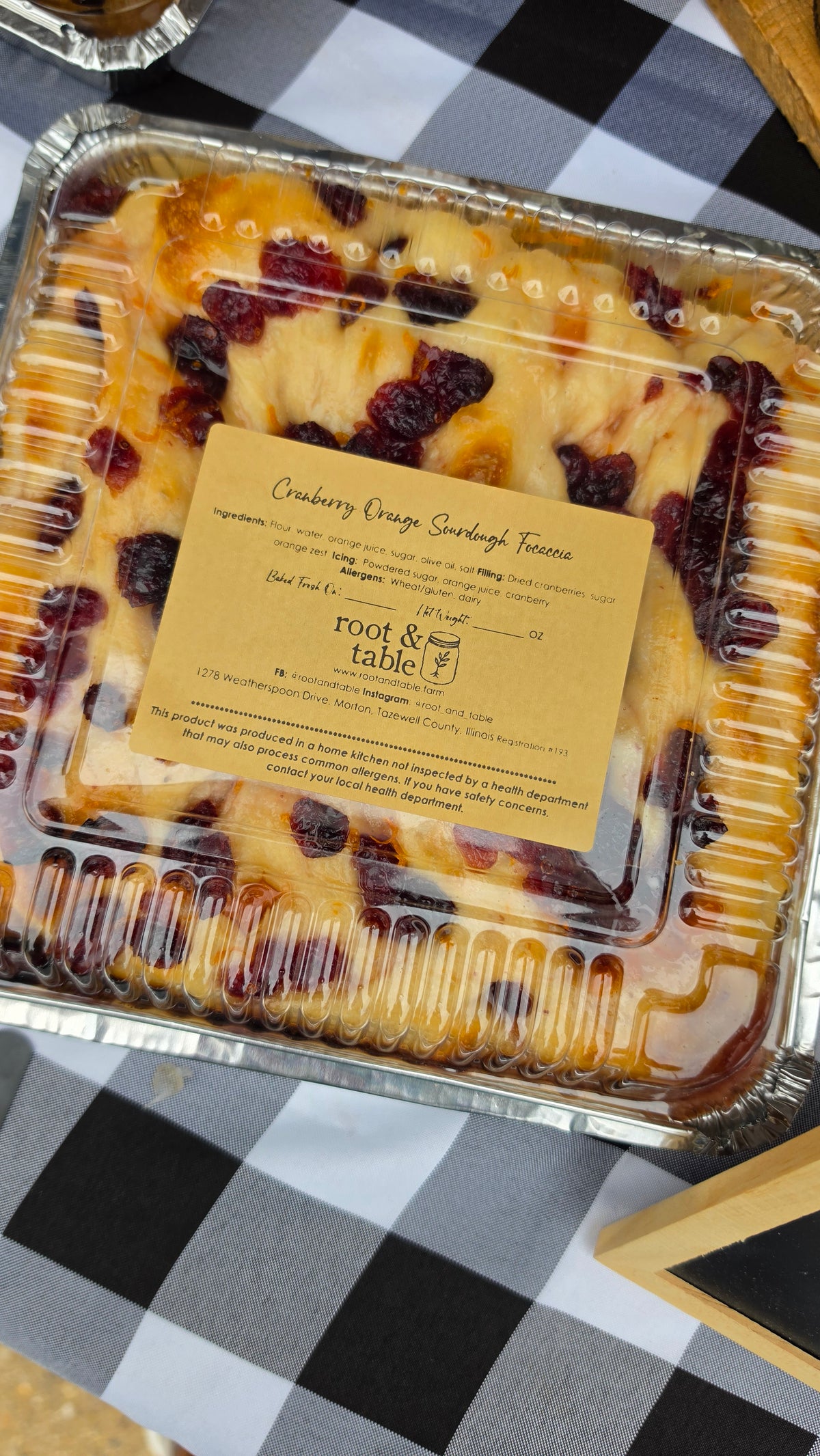 Cranberry Orange Foccacia